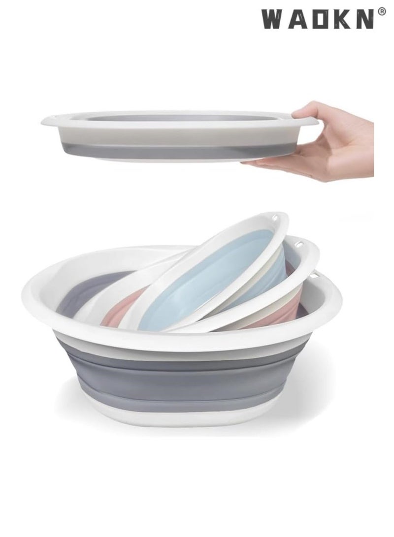 Sharpdo 2-Piece Collapsible Colander Filter Basket Set Red/Grey Large Basket (29.2x9.2), Small Basket (24.6x8.5)cm Blue Small box - Image 4