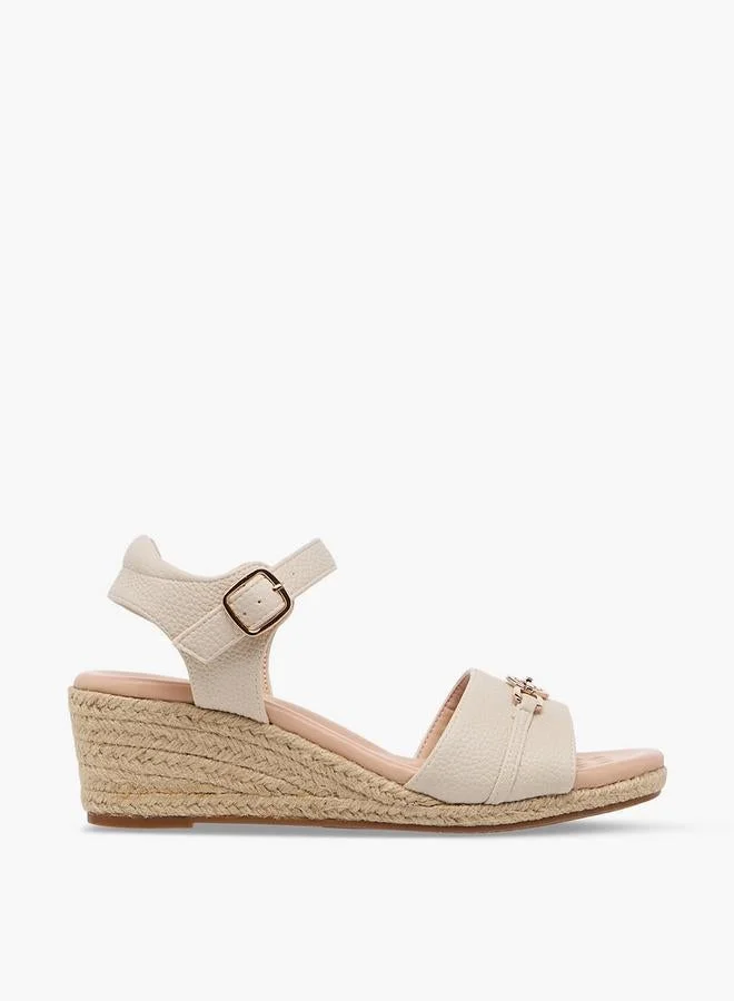 Le Confort Women Metal Accent Wedge Heel Sandals