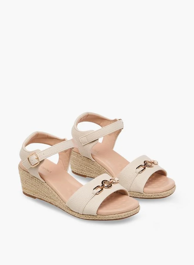 Le Confort Women Metal Accent Wedge Heel Sandals
