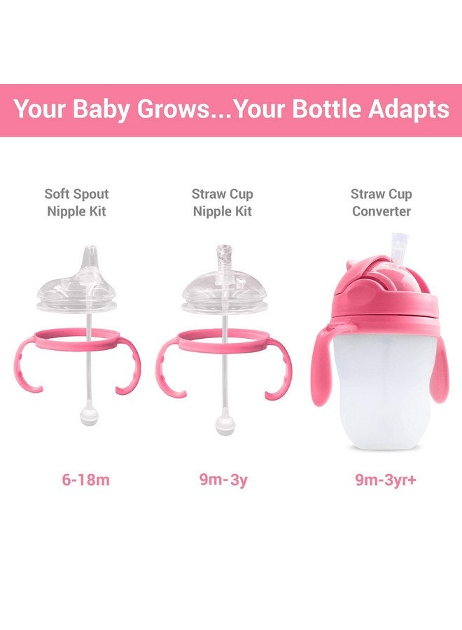 آنبي طقم حلمات انتقالية بكأس الشرب المصنوع من القش لزجاجات الأطفال كوموتومو، 5 أونصة و8 أونصة - Image 3