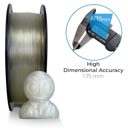NFIL3D 1KG Net PETG+ Clear Glass 3D Printer Filament | Filaments for 3D Printer| 1.75mm| Accuracy - +/- 0.015mm | 1000g 3D Filament, 250g Spool & 350g Packaging Weight (Total Weight 1.6KG) - Image 2