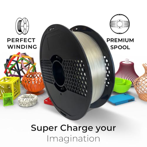 NFIL3D 1KG Net PETG+ Clear Glass 3D Printer Filament | Filaments for 3D Printer| 1.75mm| Accuracy - +/- 0.015mm | 1000g 3D Filament, 250g Spool & 350g Packaging Weight (Total Weight 1.6KG) - Image 3