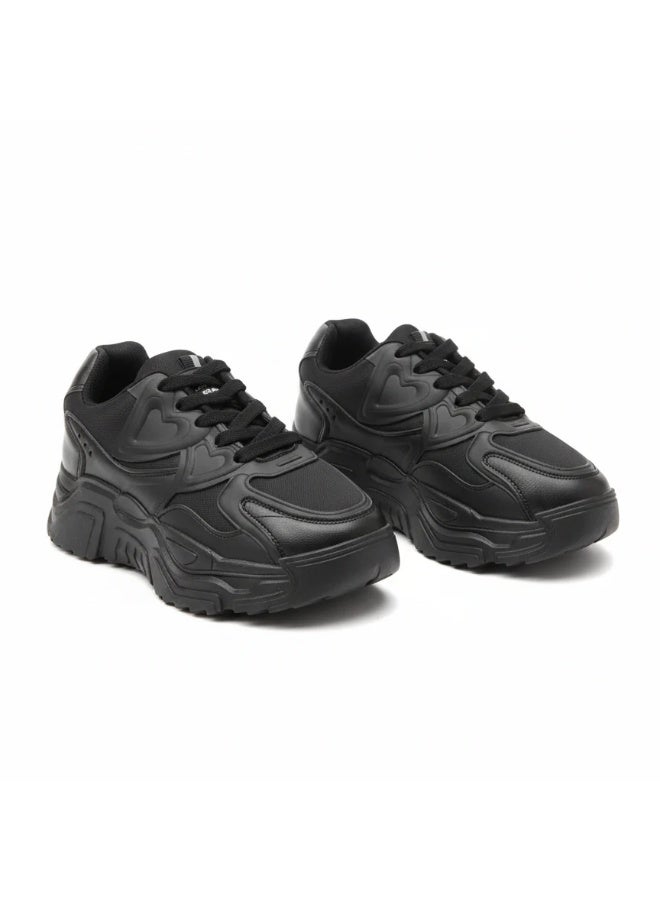 Vbranda Sneakers Stylish All-White Chunky L-878-BLACK - Image 2