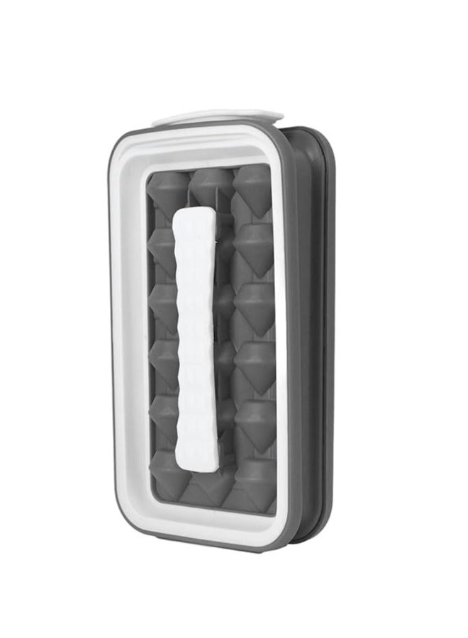 RANK Ice Cube Mold, Accessory Flexible Slow Melting Ice Cube Tray Silicone Lid for Kitchen (Gray) - Image 1