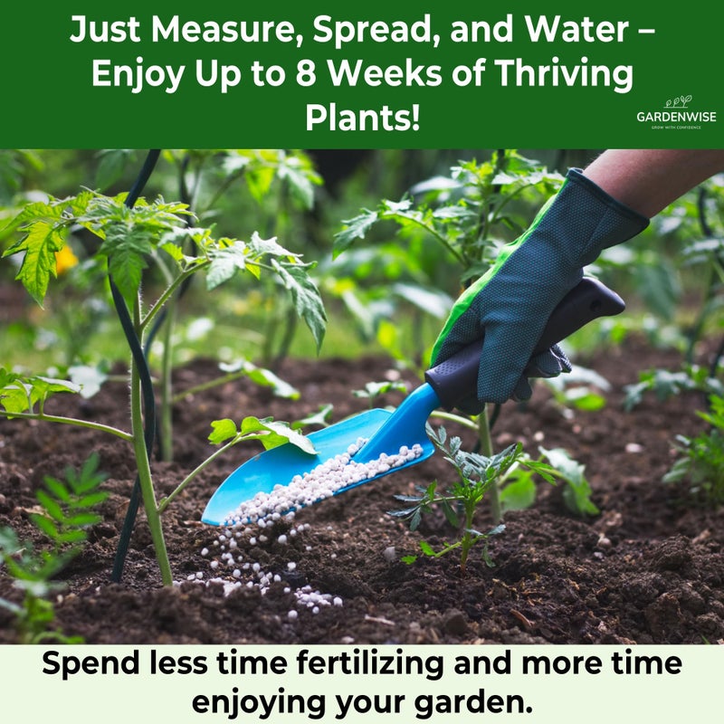 GARDENWISE سماد نباتي 10-10-10 بطيء الإطلاق - سماد حبيبي متعدد الأغراض 10 10 10 للحدائق للخضروات، الطماطم، الأروبرفيتا، الشجيرات، الورد، الزهور، الفواكه، أشجار التين (4 كوارت)  - Image 4
