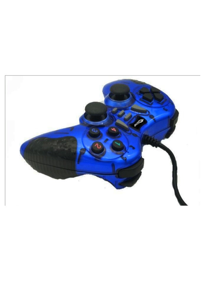 Cougar COUGAR-EGY (9012) USB Wired Double Gamepad Turbo Controller with Vibration Function For PC or Laptop, 1.5 Meter (BLUE)  - Image 3