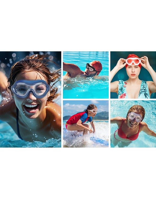 شيبشيب نظارات السباحة بدون تسرب ومانعة للضباب نظارات السباحة للرجال والنساء والشباب ، حماية من الأشعة فوق البنفسجية ، رؤية واضحة 180 درجة - Image 4