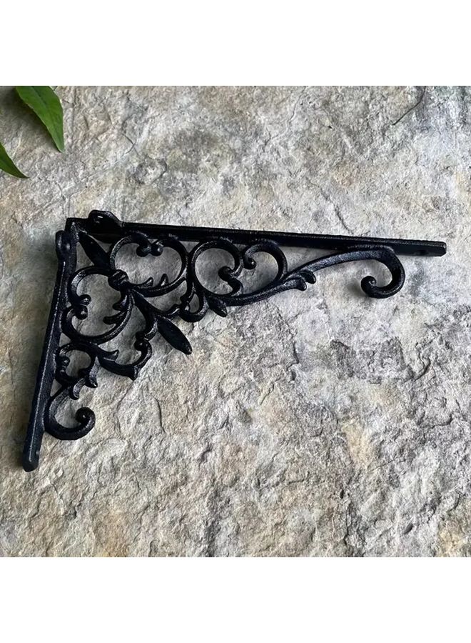 Cast Iron Floral Wall Shelf Bracket 24x15 5cm French Style Floating Shelf Support - Image 5