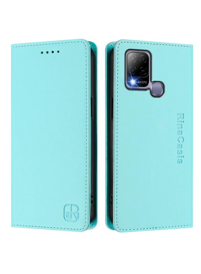 اس-توب جراب لهاتف Infinix Hot 10T / Hot 10S X689 RC01 جراب هاتف جلدي مزدوج الطي مزود بخاصية الشفط المغناطيسي بتقنية RFID - Image 2