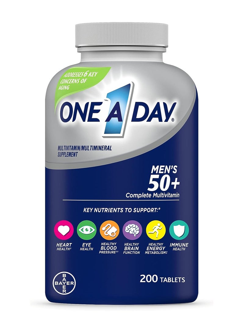ONE A DAY Men 50+ Healthy Advantage Multivitamin With Vitamins A C E B6 B12 Calcium And Vitamin D Tablet 200 Count - Image 1