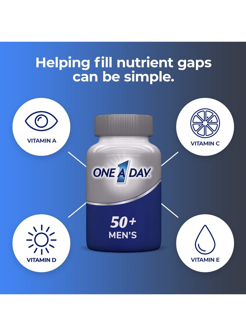 ONE A DAY Men 50+ Healthy Advantage Multivitamin With Vitamins A C E B6 B12 Calcium And Vitamin D Tablet 200 Count - Image 4