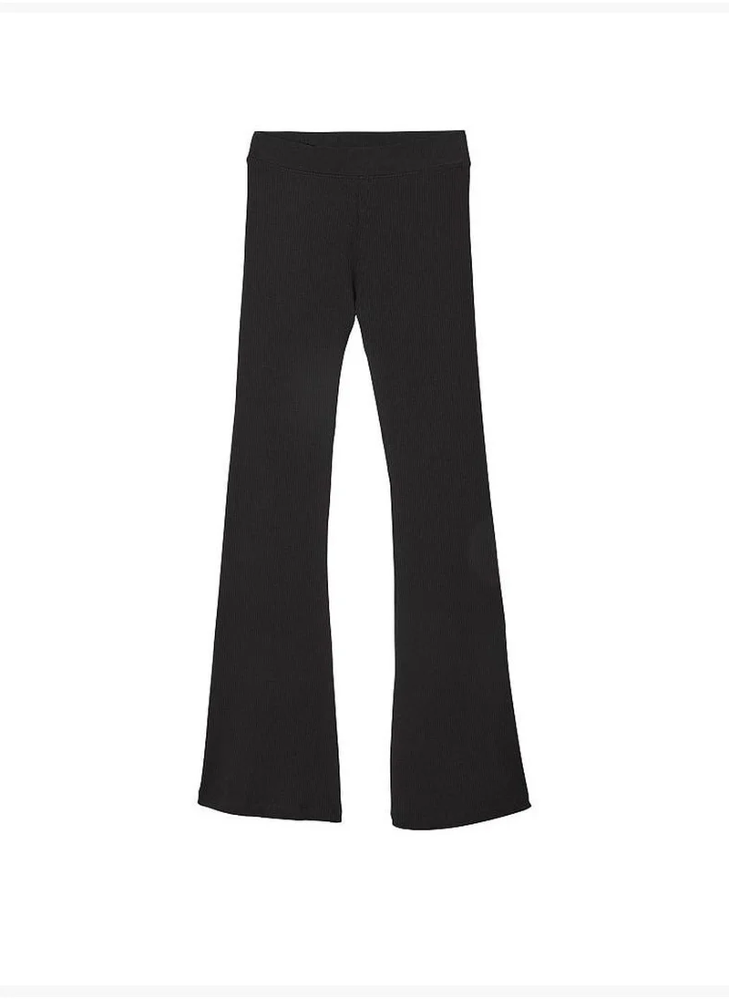 PINK Stretch Cotton Ribbed Flare Legging
