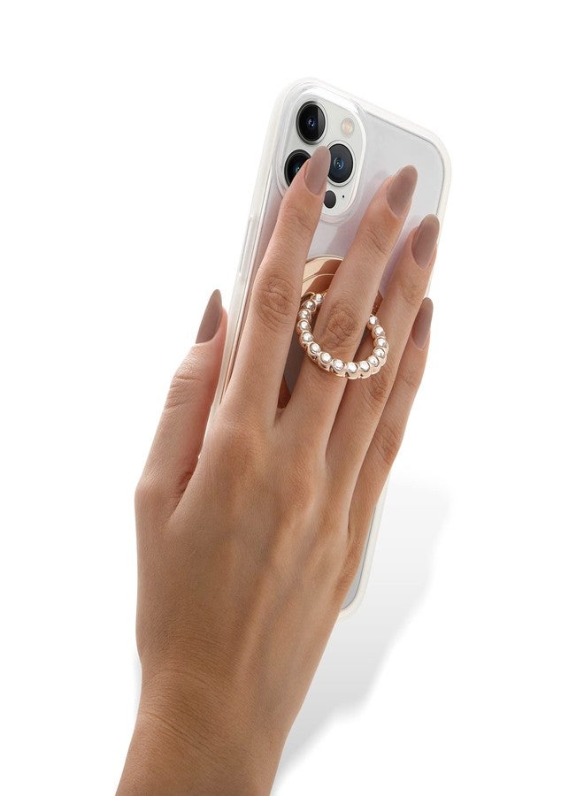 Sonix Magnetic Phone Grip and Phone Ring Holder - Compatible with MagSafe - Rotatable Kickstand and Phone Holder for iPhone 16, 15, 14, 13, 12 Series - Gold/Clear Rhinestone - Image 5