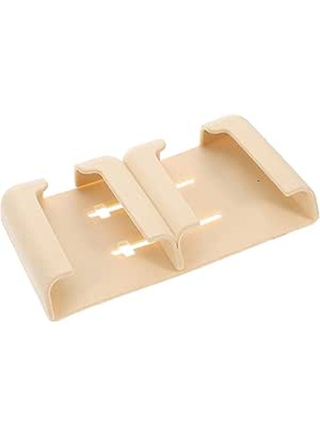 Universal Adjustable Car Phone Holder With Sticky Base Compatible With Charging Devices Beige - Image 1