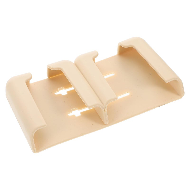 Universal Adjustable Car Phone Holder With Sticky Base Compatible With Charging Devices Beige - Image 2