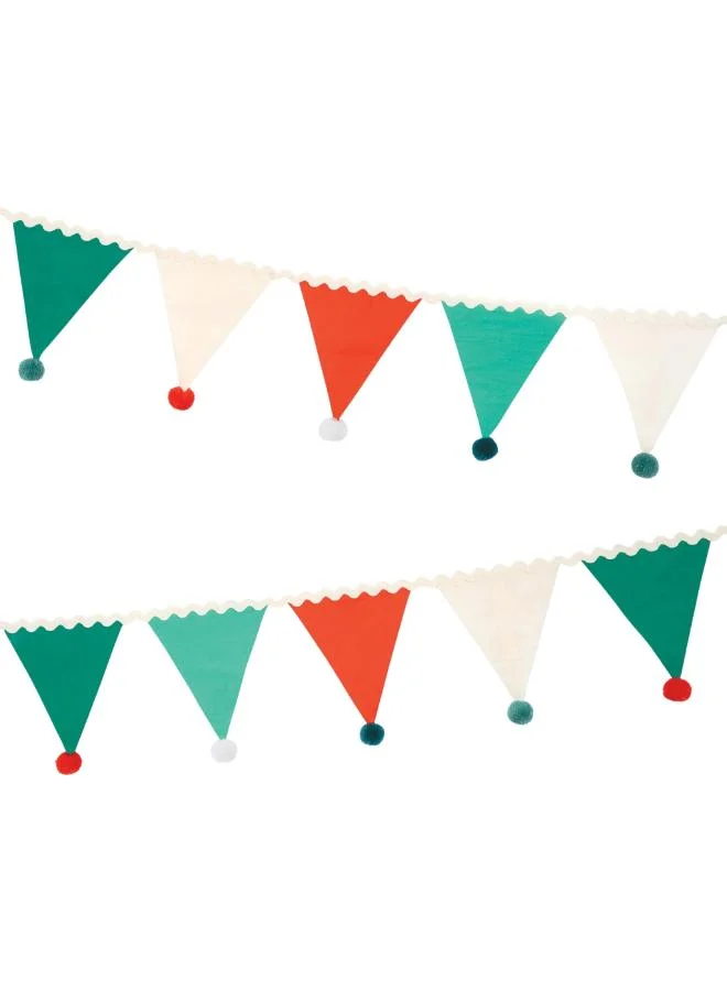 Christmas Pompom Flag Garland