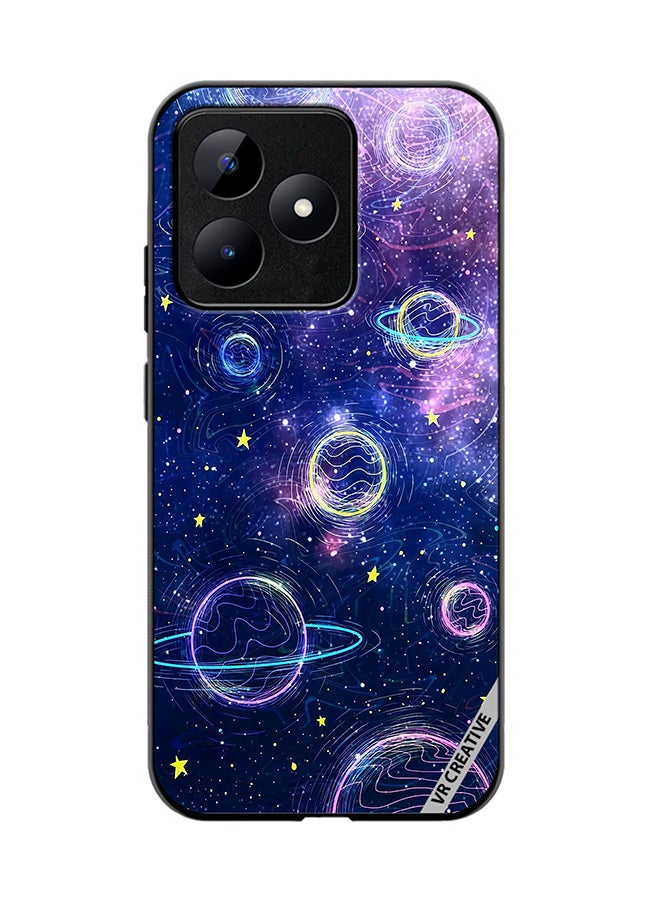 VR CREATIVE Protective Case Cover For Realme C53 Galaxy Design Multicolour - Image 1