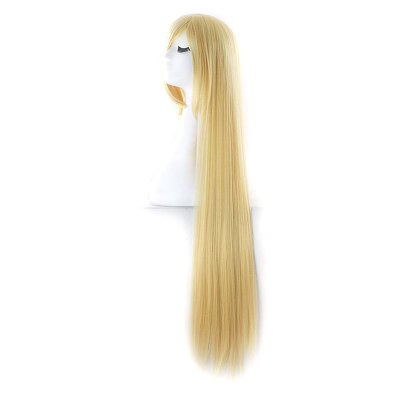 MapofBeauty MapofBeauty 40" 100cm Anime Costume Long Straight Cosplay Wig Party Wig (Blonde)  - Image 2