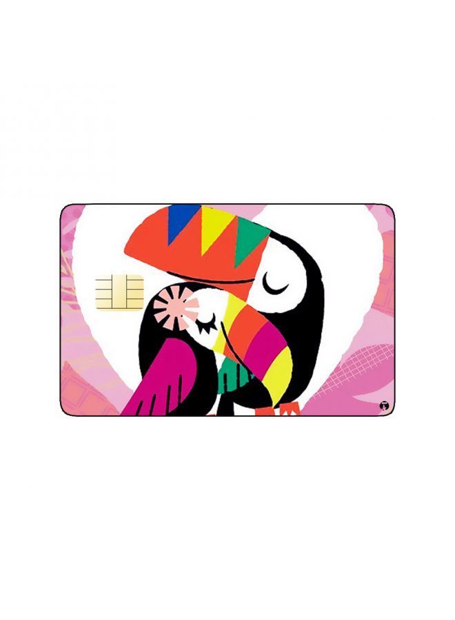 RKN PRINTED BANK CARD STICKER Beautiful Toucan Birds Drawing - Image 1
