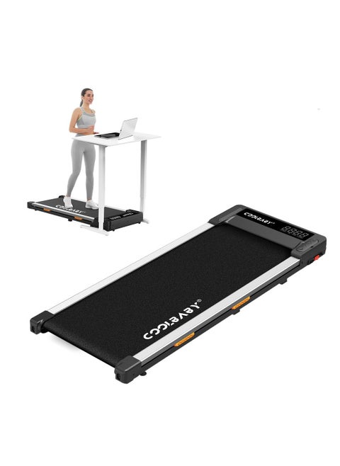 COOLBABY Walking Pad, Under Desk Treadmill for Home Office, 2 in 1 Portable Walking Treadmill with Remote Control, Walking Jogging Machine in LED Display