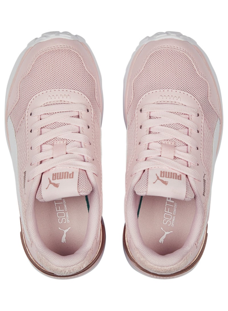 R78 Voyage Soft Girls Pink Lace Up Sneakers