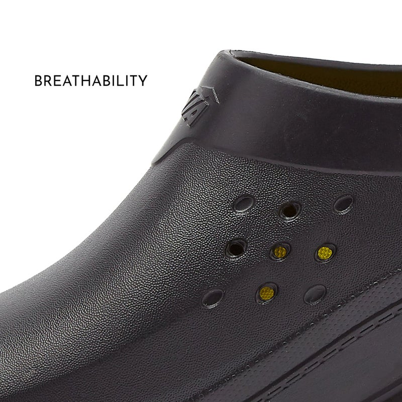 Avia Flame Men's Clogs, Slip Resistant Shoes for Men Food Service, Non Slip Restaurant and Chef Shoes Men Slip Resistant for Kitchen Work or Nursing - Black, 10 Medium - Image 2