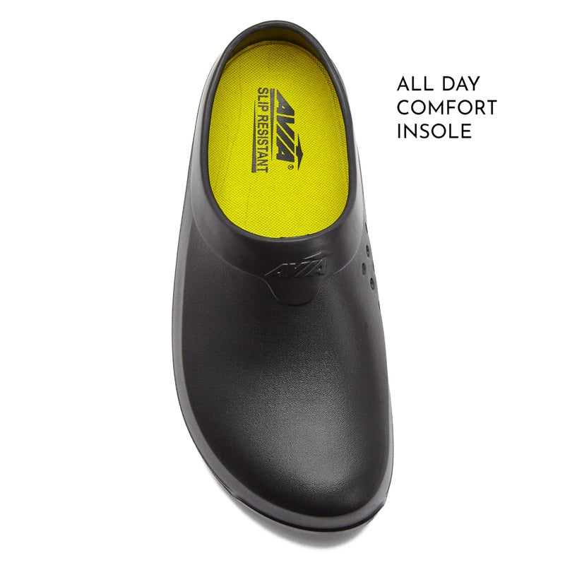 Avia Flame Men's Clogs, Slip Resistant Shoes for Men Food Service, Non Slip Restaurant and Chef Shoes Men Slip Resistant for Kitchen Work or Nursing - Black, 10 Medium - Image 4