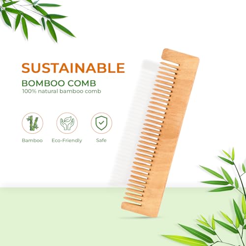 Clayherbs Sustainable Bamboo Comb, Handmade Wooden hair bamboo comb, Poclet size, Travel Friendly, Anti Static Comb for Hair Growth (Pack-50, One Size) - Image 2