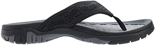 WHITIN Men's Outdoor Waterproof Flip Flops Thong Sandals with Arch Support Size 10 Slip Resistant Sandles for Male Slides Summer Beach Black 44 - Image 3