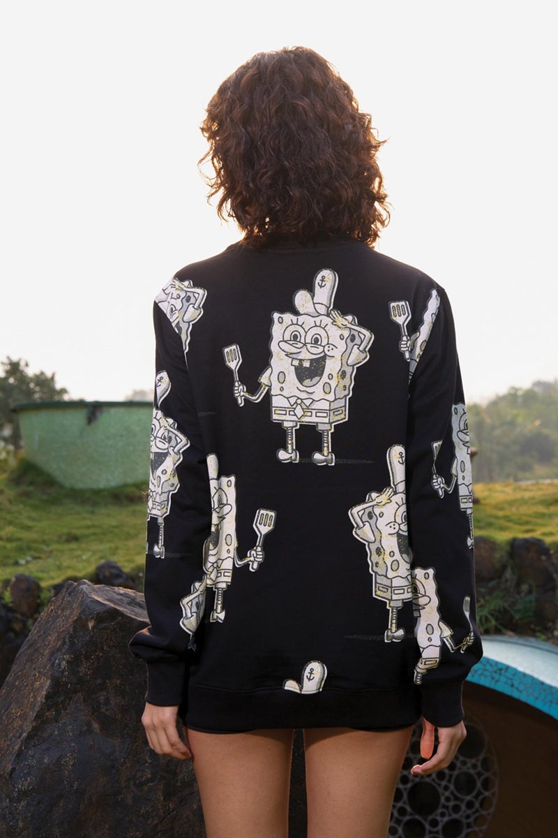 بونكرس كُرنر سويت شيرت سبونج بوب للنساء - Image 4