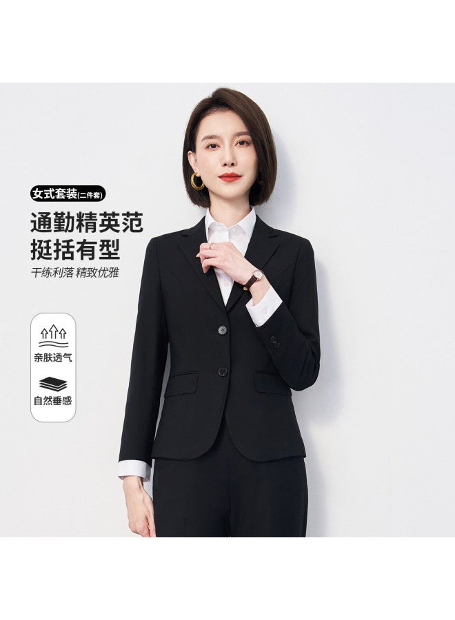 ROMON طقم بدلة نسائي، ملابس رسمية للأعمال، بدلة مهنية مكونة من قطعتين للنساء - Image 2