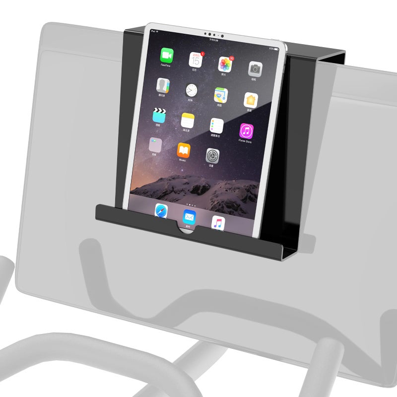 Qsxou Treadmill Tablet Holder, Exercise Bike Reading Stand, Acrylic Book Holder, Black Acrylic Stand for Tablet, Magazines and Booksï¼ˆ8.5 x 9.5 x 2.8 Inchesï¼‰ - Image 5