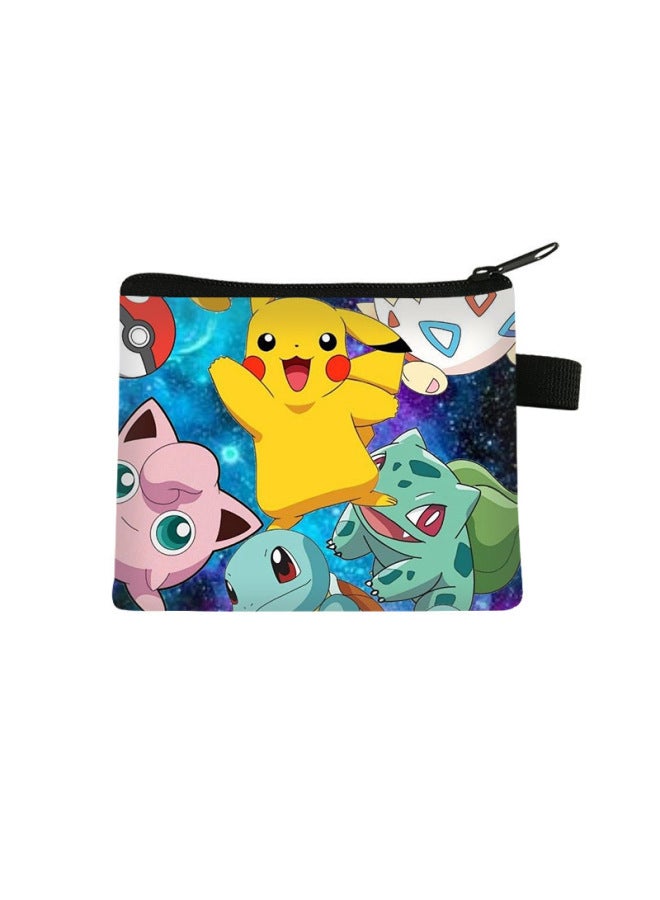 Pikachu Children's Coin Purse Pokémon Children's Cute Storage Mini Bag Cartoon Portable Key Card Holder