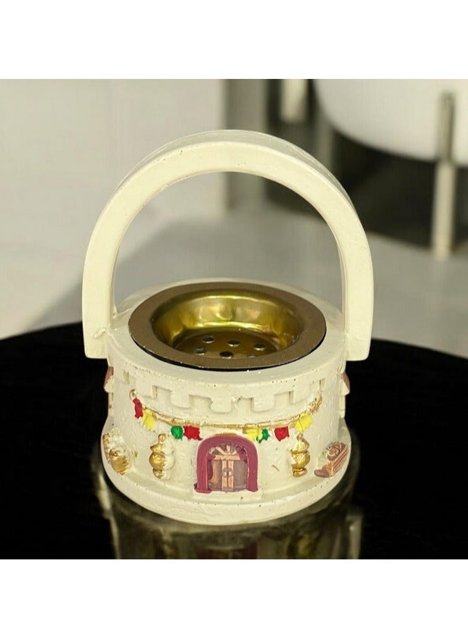 A small ceramic incense burner that adds a touch of elegance to your home