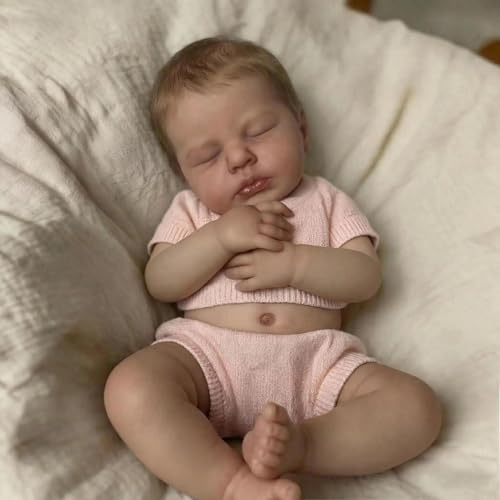 Zero Pam Reborn Baby Dolls Silicone Full Body20 in Realistic Baby Doll GirlAnatomically Correct Girl Sleeping Lifelike Silicone Babys Real Life Reborn Doll for Girls with Accessories - Image 1