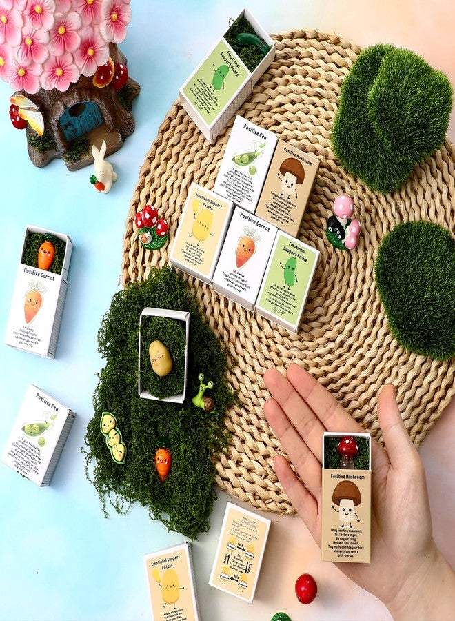 Cinnvoice 25 Set Bulk Valentines Day Gifts for Coworkers Employee Small Funny Desk Pets Cute Resin Ornaments Valentines Party Favors Adults Positive Emotional Card Box Women Men Office (Mushroom) - Image 5