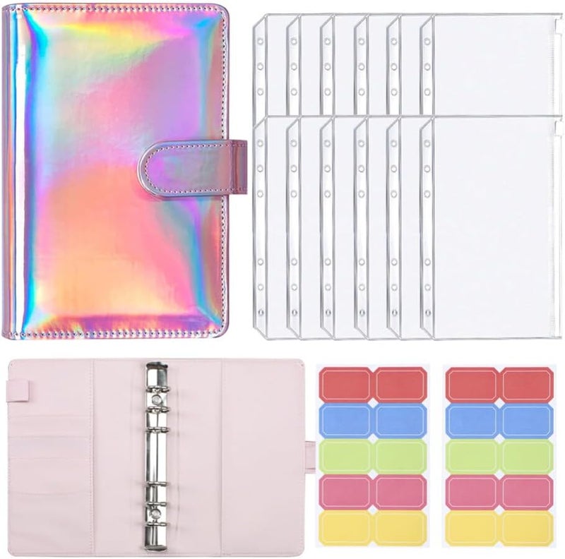 klarako 1 Set Budget Book Binder Cover envelopes Financial Binder Money Organizer Binder Cash Budget Binder Savings Binder Clear Binder Schedule Planning Notepad PVC Account Book Pocket