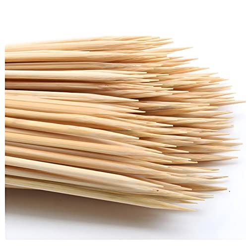 DTmasao 100PCS 10 inch Bamboo Skewers for wooden sticks， BBQ，Appetiser，Fruit，Cocktail，Kabob，Chocolate Fountain，Grilling，Kitchen，crafting and Party. Φ=4mm, More Size Choices 6"/8"/10"/12"/36" - Image 1