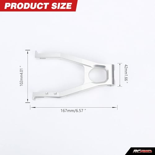 RCAWD Aluminum Swing Arm, for Promoto-MX LOS364000 Upgrade Parts(Silver) - Image 2