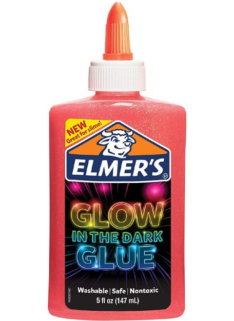 Elmer's Glow In The Dark Glue, perfect for Crafts & DIY Projects - Pink, 147 ml