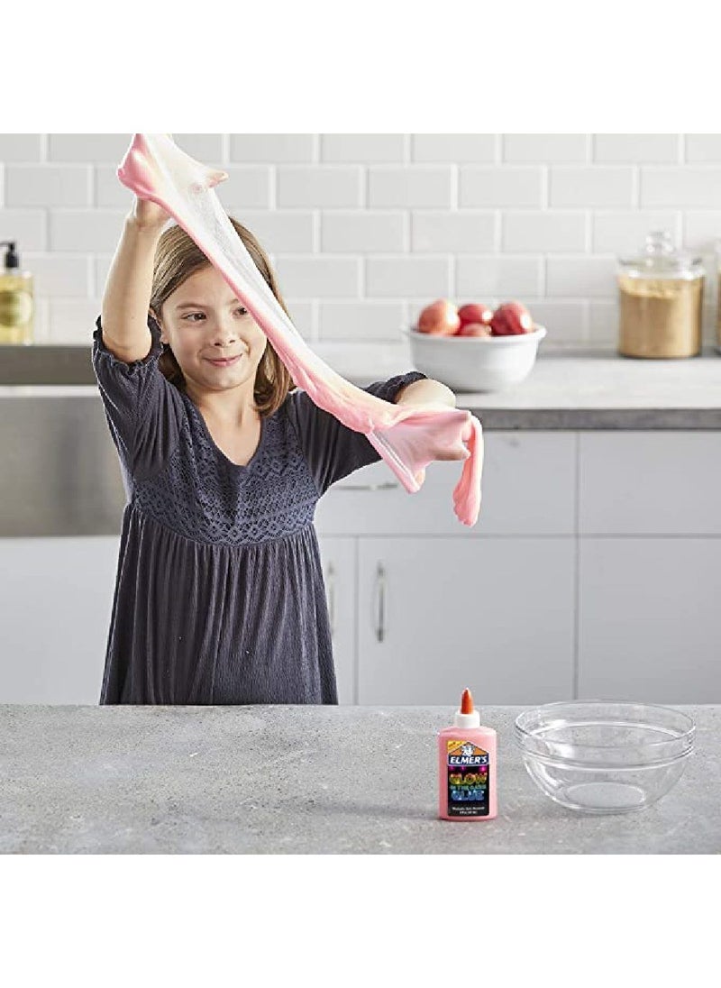 Elmer's Glow In The Dark Glue, perfect for Crafts & DIY Projects - Pink, 147 ml