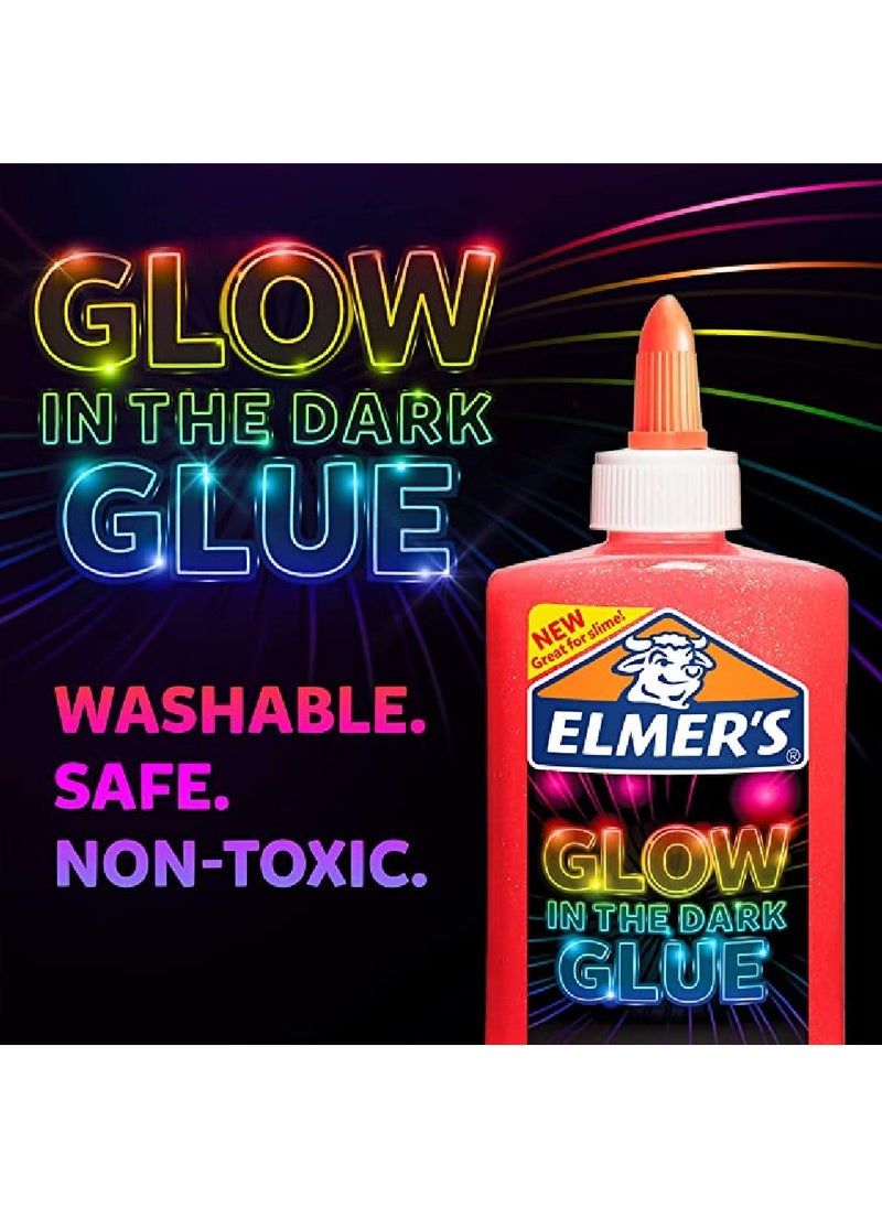 Elmer's Glow In The Dark Glue, perfect for Crafts & DIY Projects - Pink, 147 ml