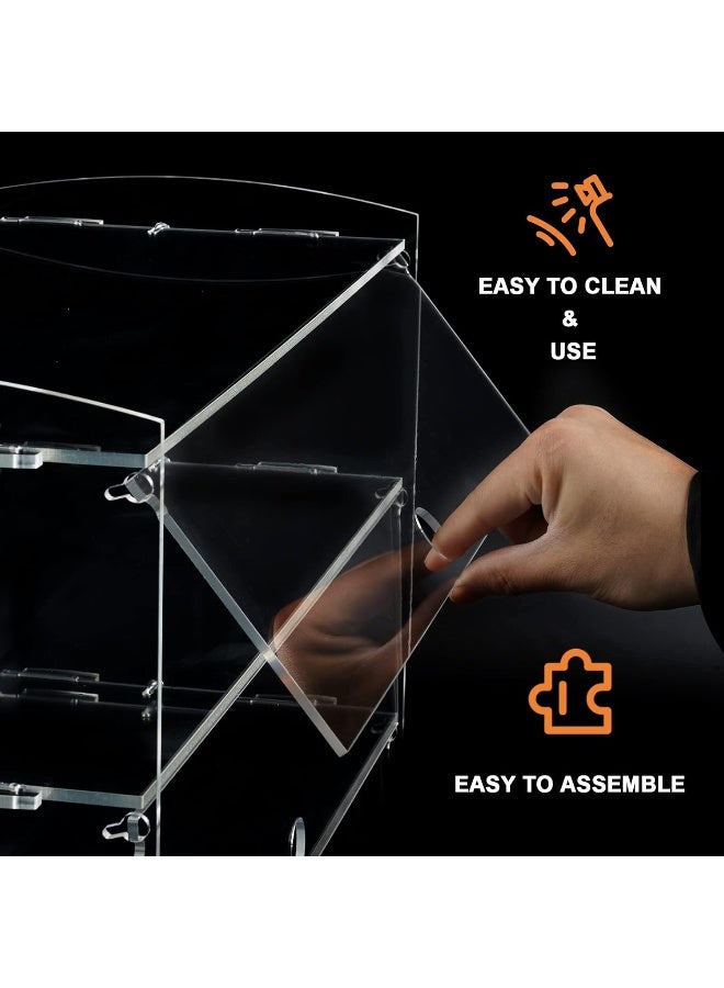 TPGP حافظة عرض أكريليك بطبقتين لعرض المعجنات والحلويات على الطاولة - Image 4