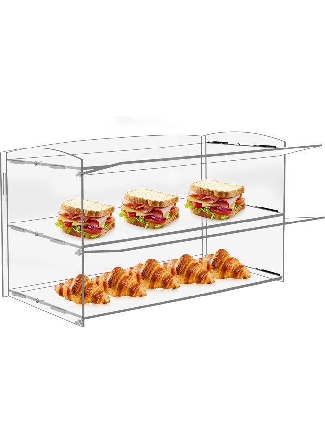 TPGP حافظة عرض أكريليك بطبقتين لعرض المعجنات والحلويات على الطاولة - Image 1