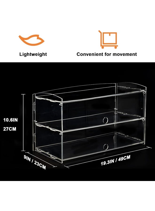 TPGP حافظة عرض أكريليك بطبقتين لعرض المعجنات والحلويات على الطاولة - Image 3