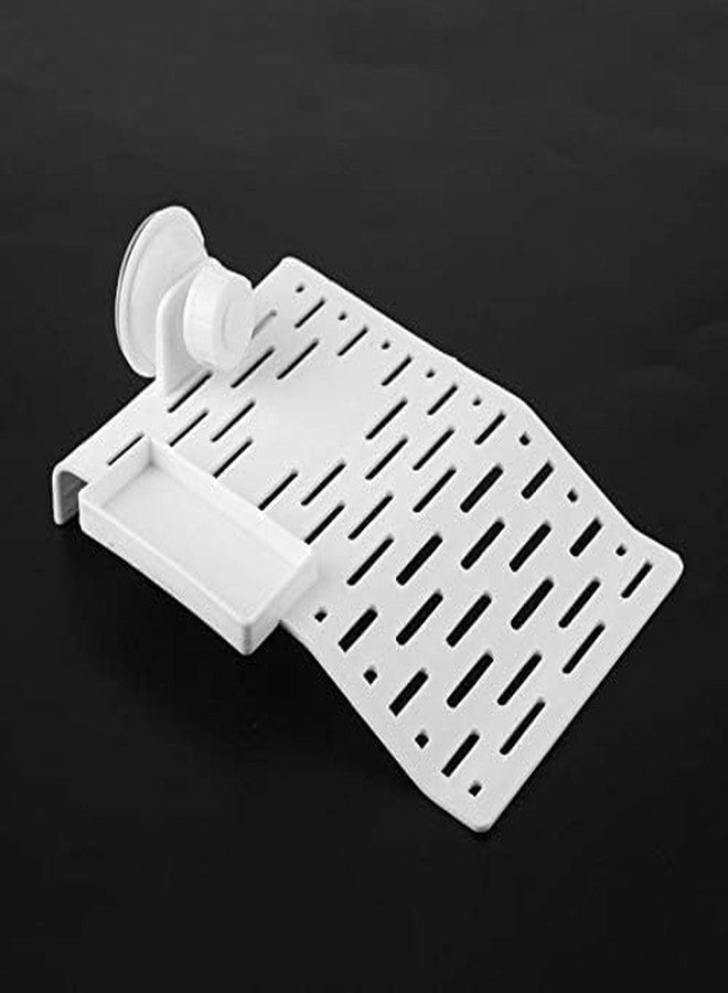 TRADESK Anky Turtle Plastic Ladder Bridge Shape Platform Bask | Aquarium Tank Reptile Turtle Climbing Basking Terrace Floating Platform Dock with Food Plate - (White) - Image 5