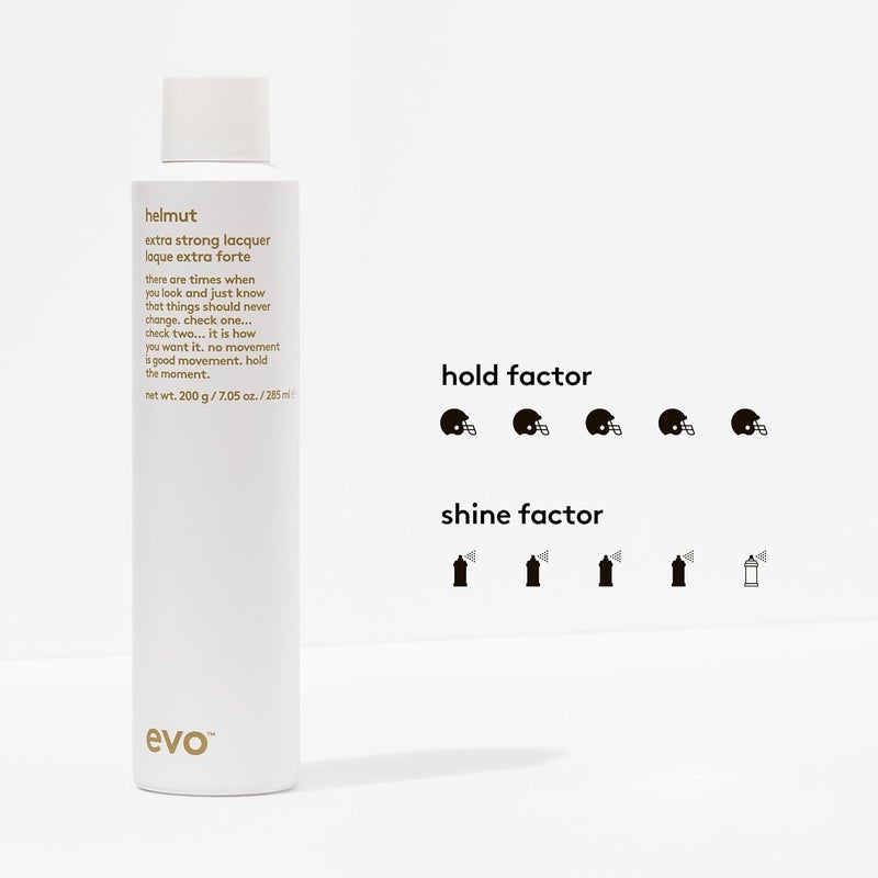 EVO Helmut Original Extra Strong Lacquer - 200g Hair Spray for Extreme Hold and Control - Image 4