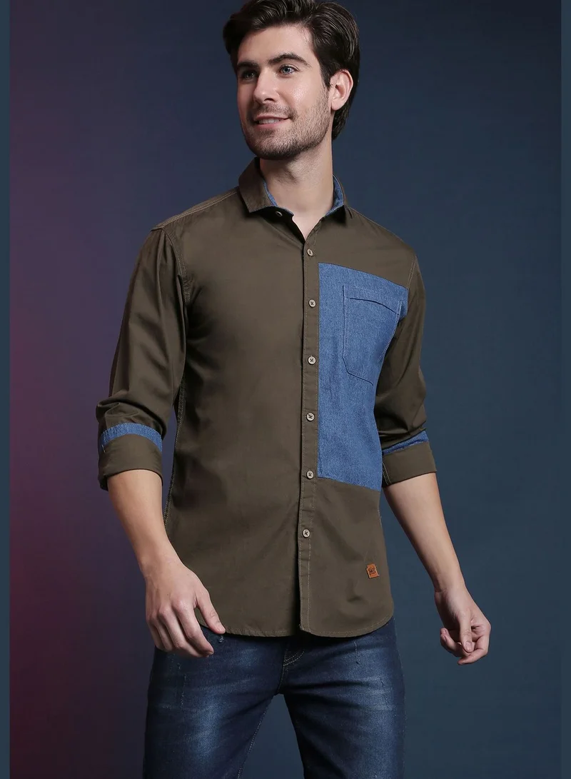 كامبوس سوترا قميص بنمط كتل الالوان