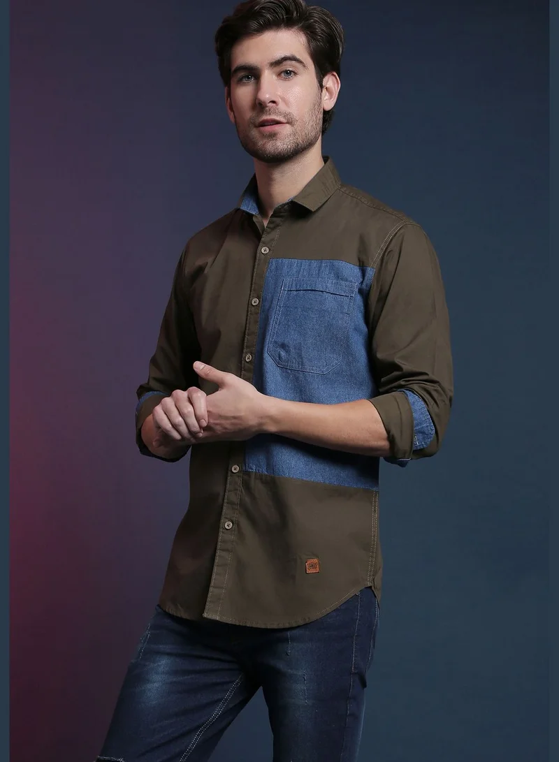 كامبوس سوترا قميص بنمط كتل الالوان