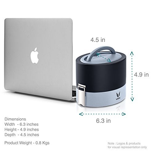 VAYA TYFFYN Lunch Box for Kids for School, Polished Stainless Steel Tiffin Box Without BagMat, 600ml Insulated Tiffin Box for Office for Men with 2 Containers, Hot Lunch Box for Boys,Black - Image 3